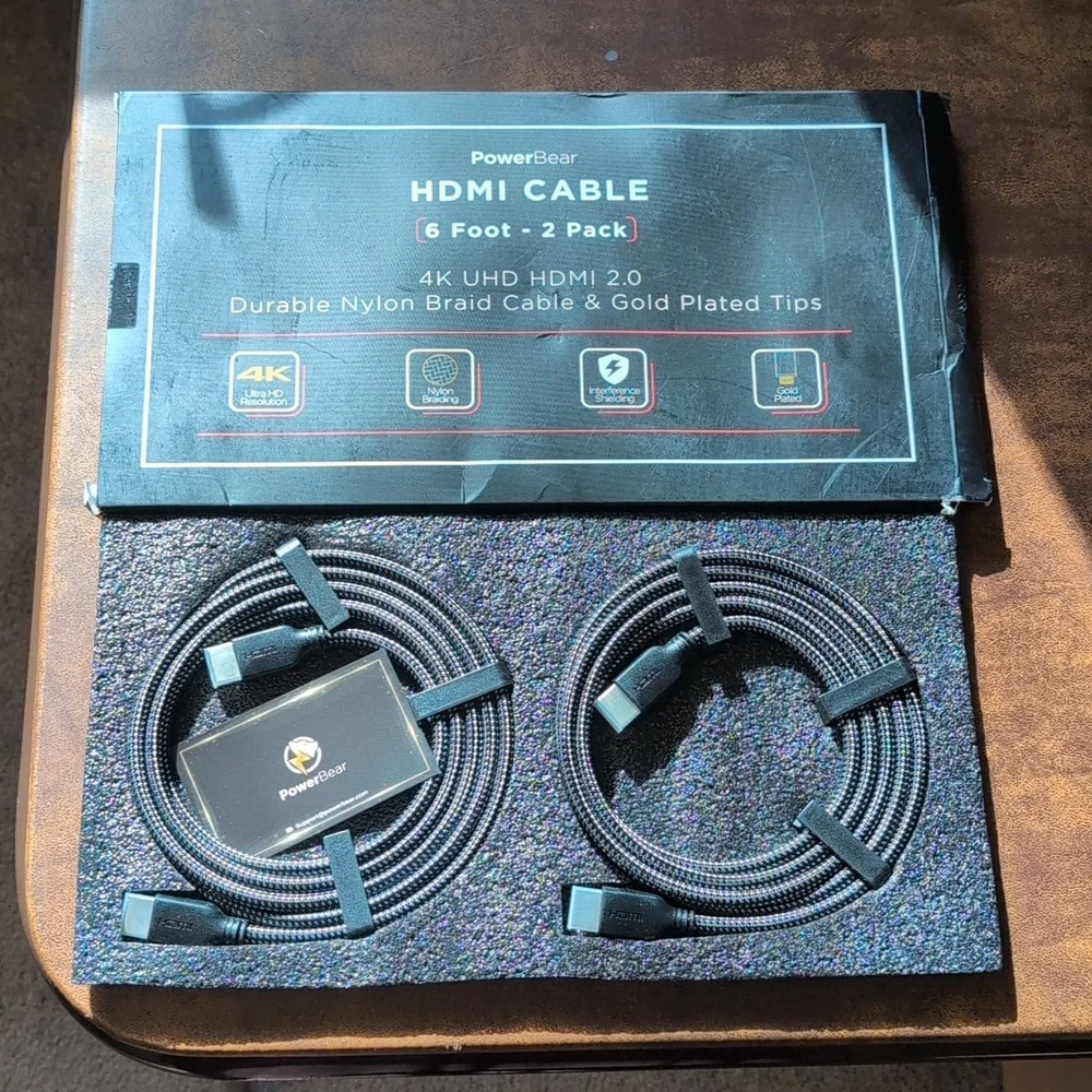 6ft HDMI PowerBear 4K HDMI Cable 6 ft [2 Pack]